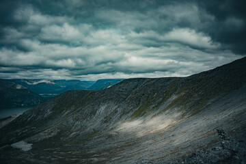 Khibiny Mountains. Ski resort- Arctic region of Russia is a popular hiking trail