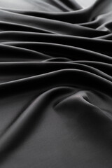 Fototapeta premium Close up of black silk background