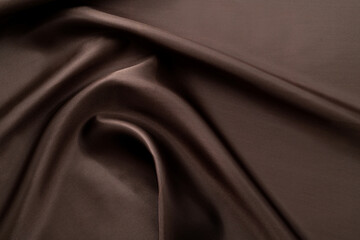 Close up of black silk background