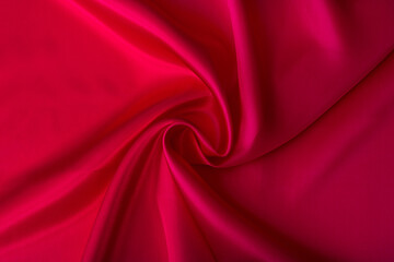 Close up of dark red silk background