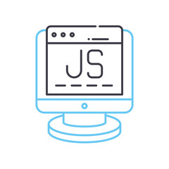 js line icon, outline symbol, vector illustration, concept sign