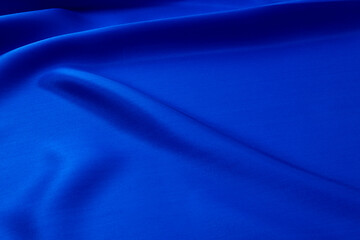 Close up of dark blue silk background