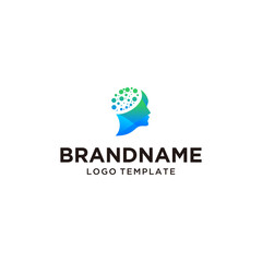 brain therapy Logo Vector Healt Modern Technology