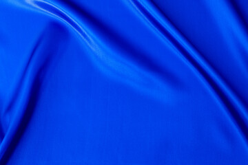 Close up of dark blue silk background