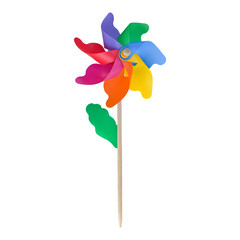 Colorful windmill toys Isolated on transparent background - PNG format.