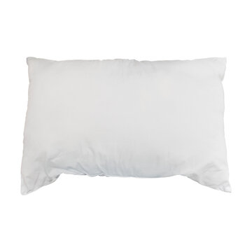 white pillow, isolated on transparent background - PNG format.