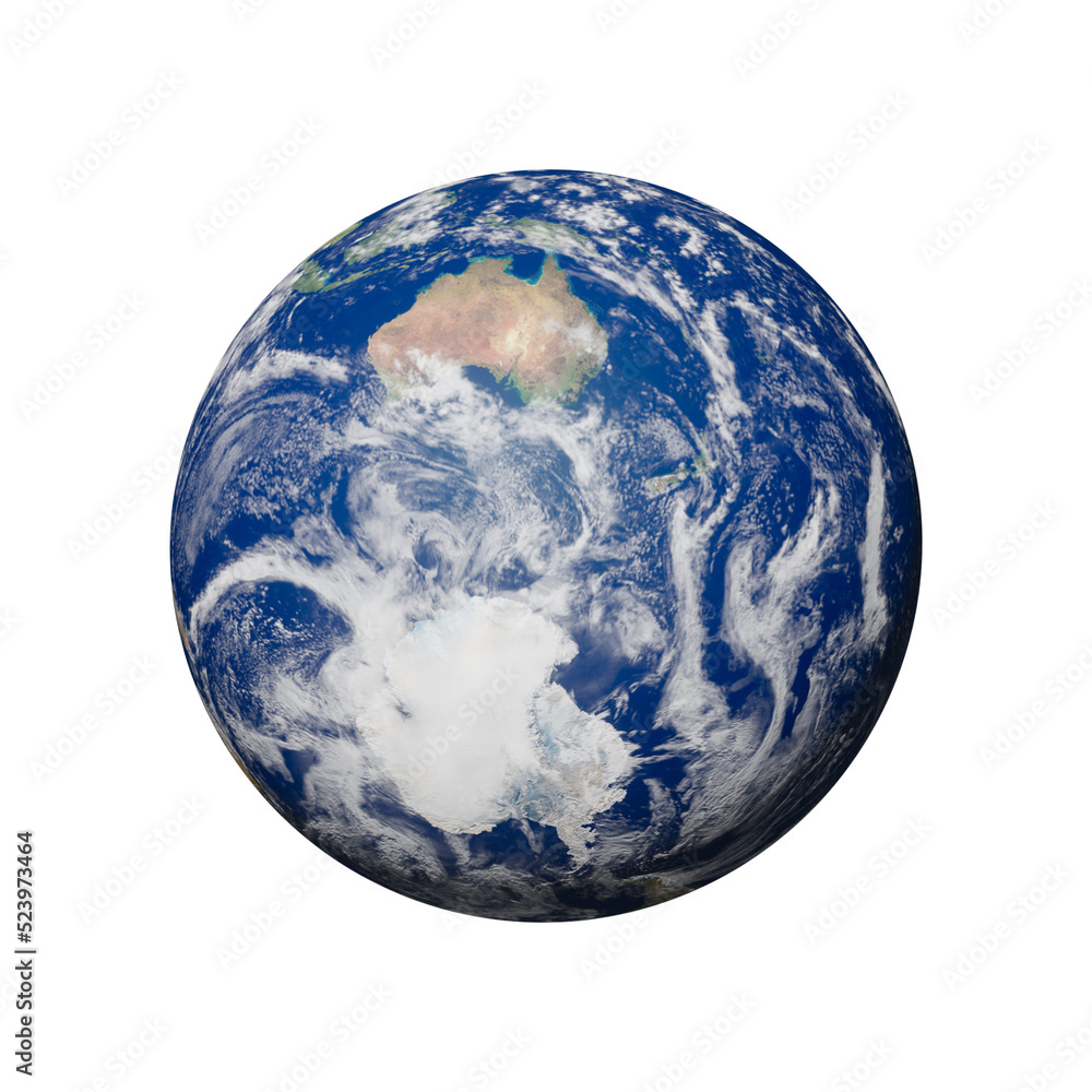 Canvas Prints 3d rendering, planet earth globe, isolated on transparent background - png format.