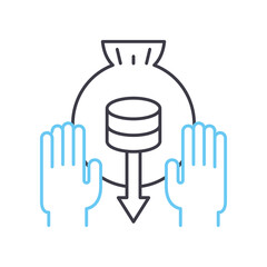 income line icon, outline symbol, vector illustration, concept sign