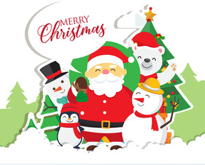 Christmas with Santa Claus Merry Christmas