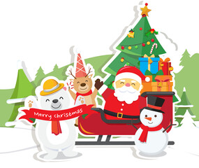 Christmas with Santa Claus Merry Christmas