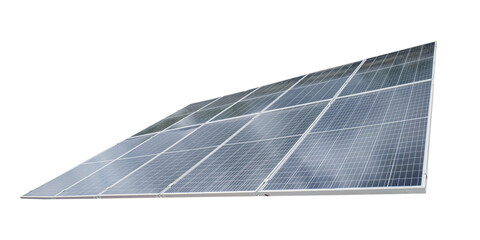Solar panels isolated. Photovoltaic on transparent background - PNG format.