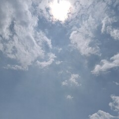 sky space with white clouds in sunny day