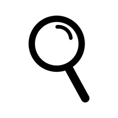 Search icon on transparent background - PNG format.