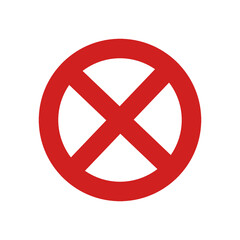 Obraz premium red prohibition sign on transparent background - PNG format.