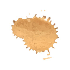 coffee stain on transparent background - PNG format.