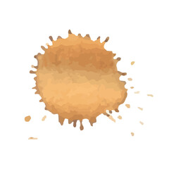 coffee stain on transparent background - PNG format.