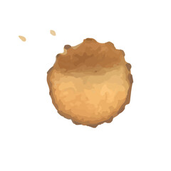 coffee stain on transparent background - PNG format.