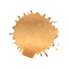 coffee stain on transparent background - PNG format.