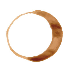 Obraz premium coffee stain on transparent background - PNG format.