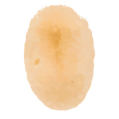 coffee stain of fingerprint on transparent background - PNG format.