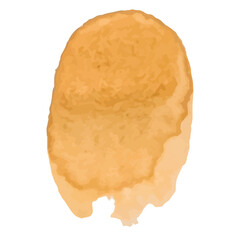 coffee stain of fingerprint on transparent background - PNG format.