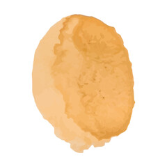 coffee stain of fingerprint on transparent background - PNG format.