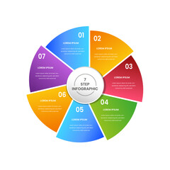 bussines circle chart template for presentation