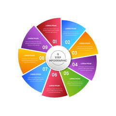 bussines circle chart template for presentation