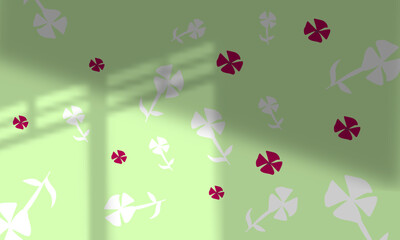 background flower pattern pastel hand drawn shadow overlay multi colorful cute avocado trendy luxury eps 10