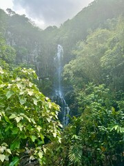 waterfall in the mountains