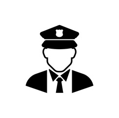 police icon on white background	