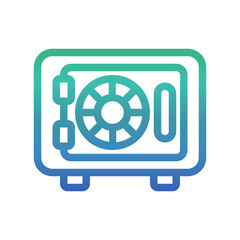 Safe box , Online Banking gradient icon