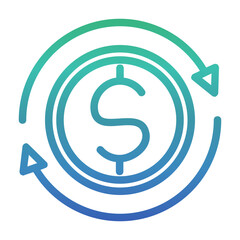 Money exchange , Online Banking gradient icon