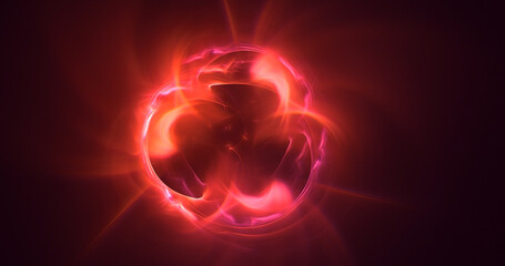 3D rendering abstract multicolor fractal light background