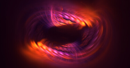 3D rendering abstract multicolor fractal light background