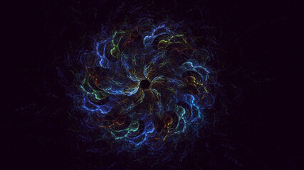 3D rendering abstract round light background