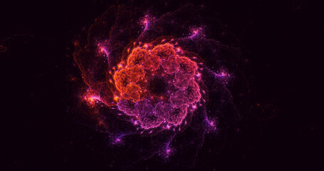 3D rendering abstract round light background