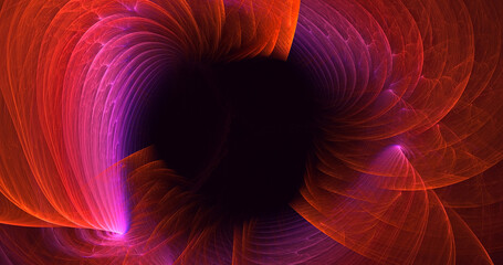 3D rendering abstract multicolor fractal light background