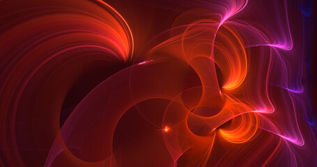 3D rendering abstract multicolor technology fractal light background