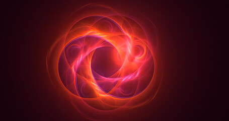 3D rendering abstract multicolor fractal light background