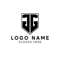 GG logo design vector template