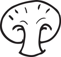 line drawing fresh vegetables,mushroom