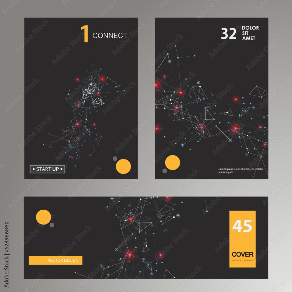 Poster art brochure connect line for web backdrop design. abstract modern line background. creative geometr