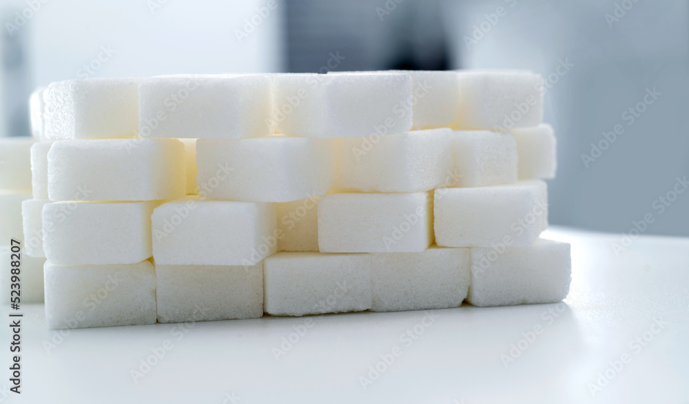 Wall mural background of many sugar cubes