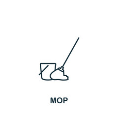 Mop icon. Line simple icon for templates, web design and infographics