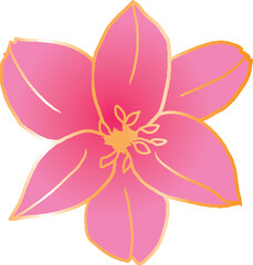 bright flower painting