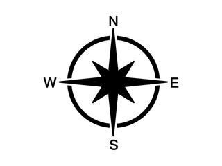 North symbol.  Vector compass on an isolated background. Direction North. Vector compass icon

