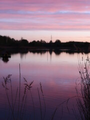 sunset on the lake