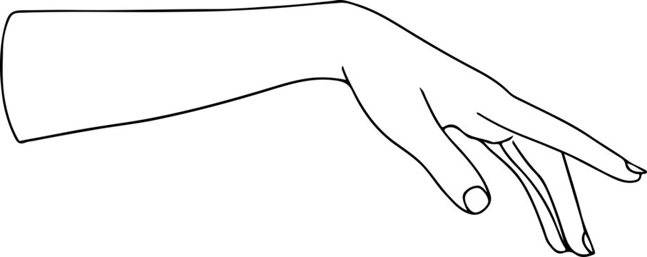 recommend clip art: Female hands and feet. Manicure and pedicure concept. Vector Illustration in trendy outline style