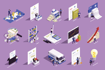 Financial Professions Icon Set